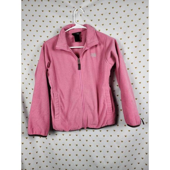 The North Face girls pink fleece warm jacket medium - Picture 1 of 5